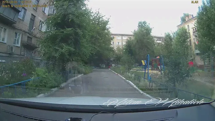 Упала ветка во дворе. 05.08.2016 Челябинск ул. Ленина 23Б