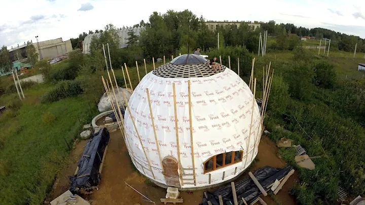 Строительство 10-ти метрового купольного дома г. Кубинка 2015. Купольный дом