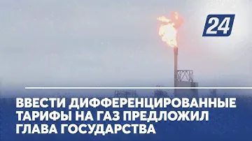 Ввести дифференцированные тарифы на газ предложил Глава государства