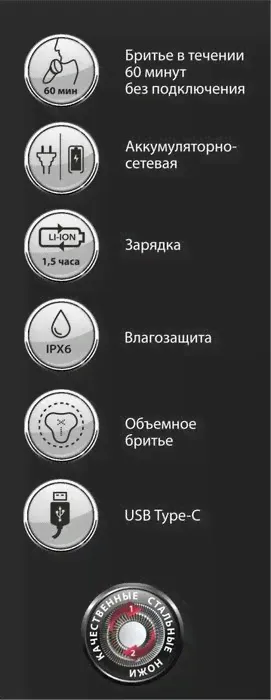 Бритва Бердск 3319АС, черный-1