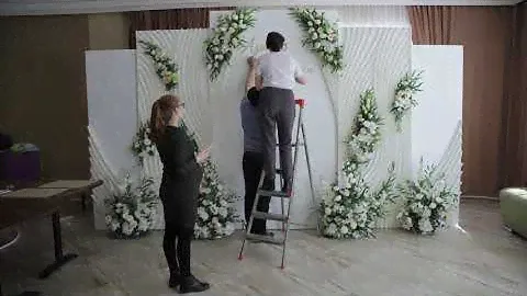 Монтаж фотозоны на свадьбу