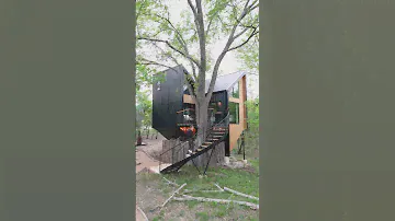 Unique Butterfly-Shaped Modern Treehouse! (60 Second Airbnb Tour)