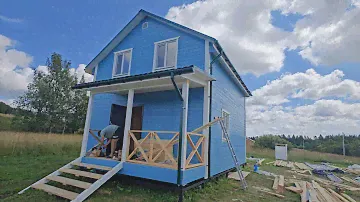 Ведётся строительство каркасного дома D62 6x7 в 1.5 этажа